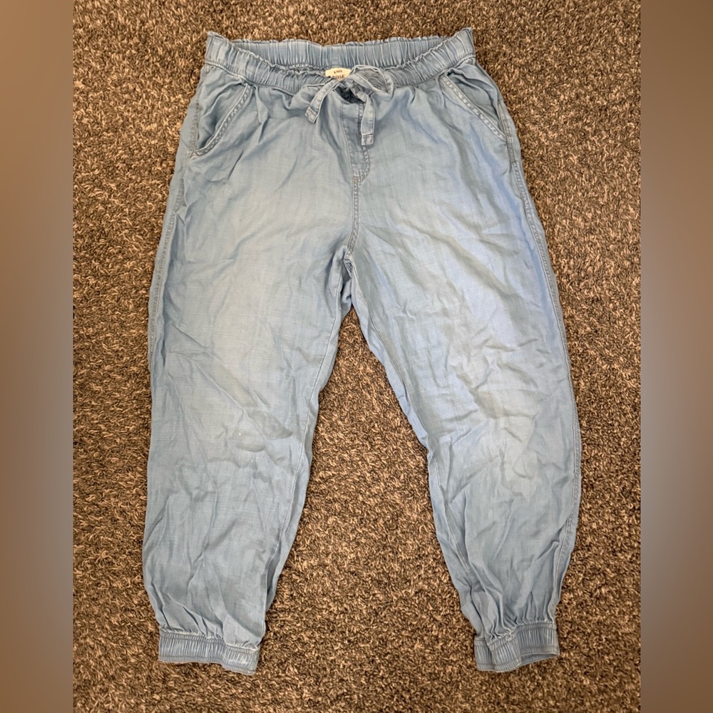 Knox Rose Light Denim Blue Joggers